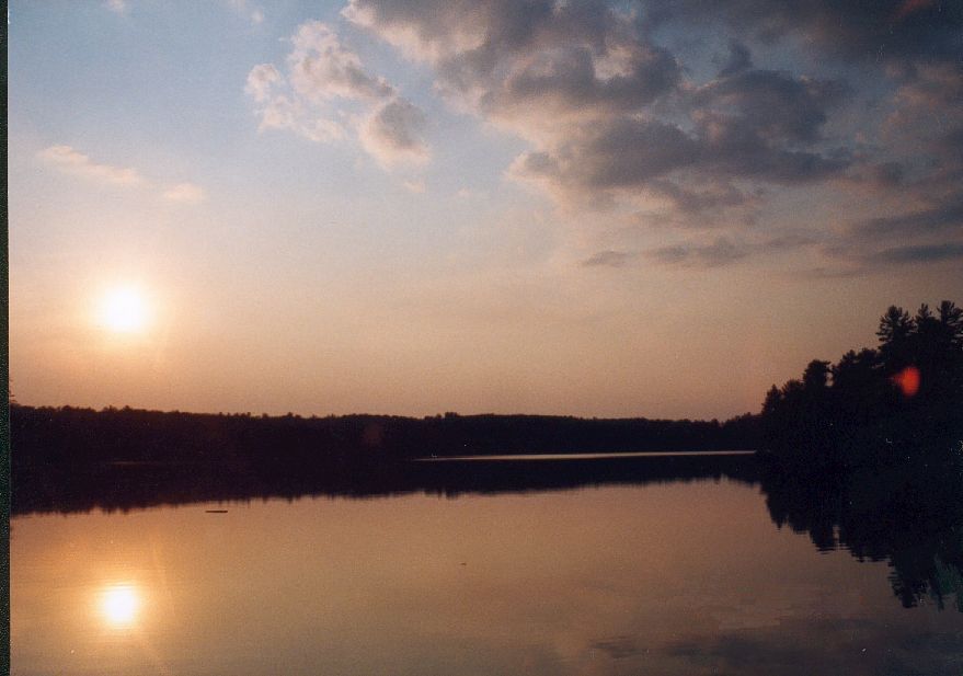 a sunset by the Lake  of Solesti
